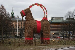 town of Gavle, Sweden celebrating Christmas