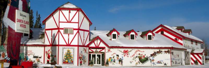 Santas house in North Pole, Alaska